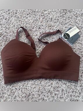 Truekind Bra Womens XL Brown Supportive Comfort Wireless Shaping T-Shirt NWT